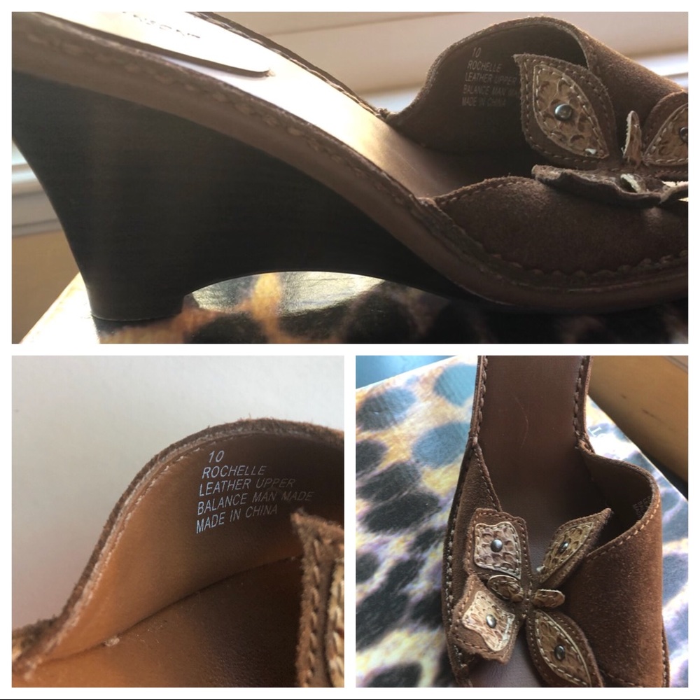 Women’s brown mule heels size 10